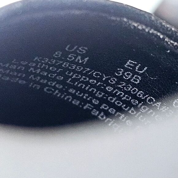 DKNY Celsa Black Leather Square Toe Chunky Block Heel Pump Size 8.5 NIB NWT - Picture 10 of 12